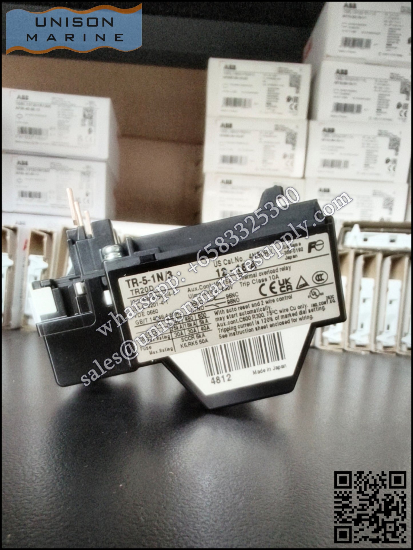 FUJI Thermal Overload Relay: TR-5-1N/3, Setting 12-18A