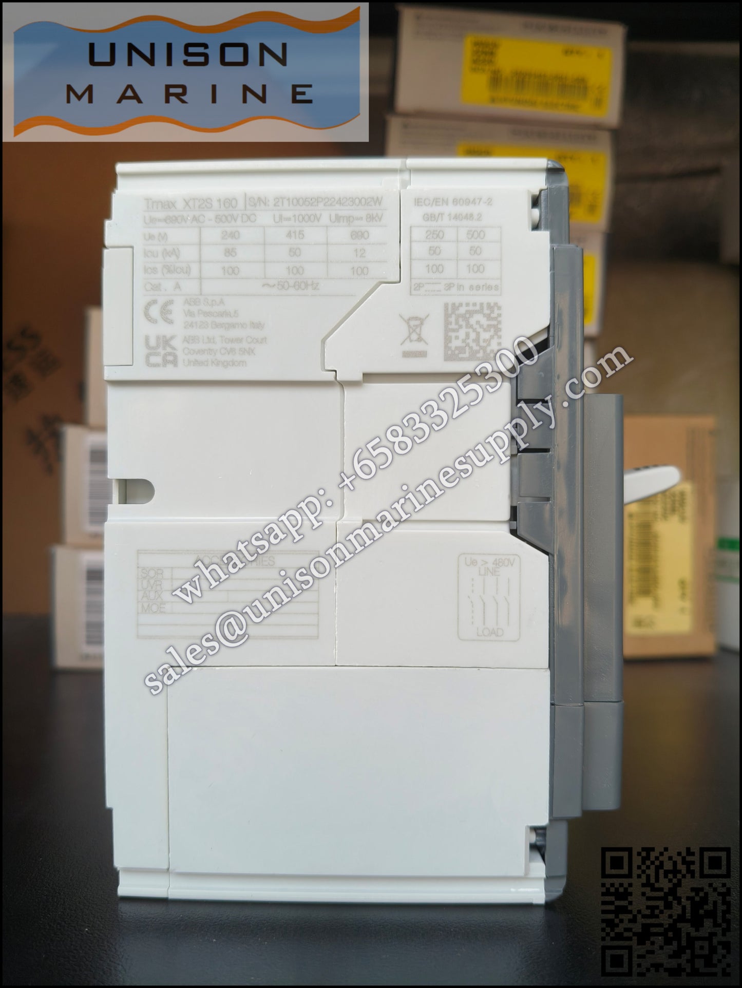 ABB SACE Tmax XT Circuit Breakers: XT2S 160 TMA 125-1250 3p F F,1SDA067559R1
