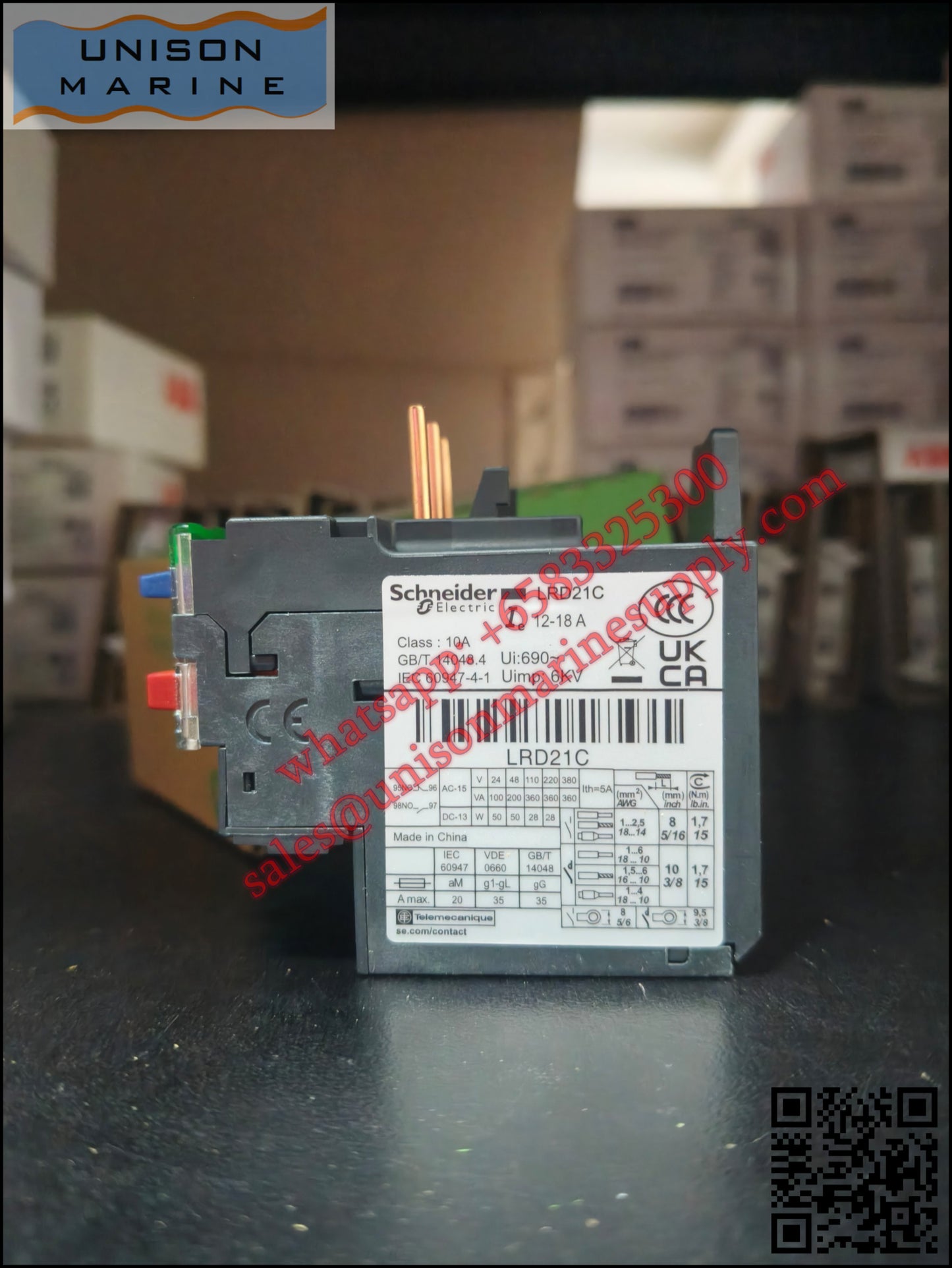 Schneider TeSys Deca Thermal overload relay: LRD21C, 12 to 18A