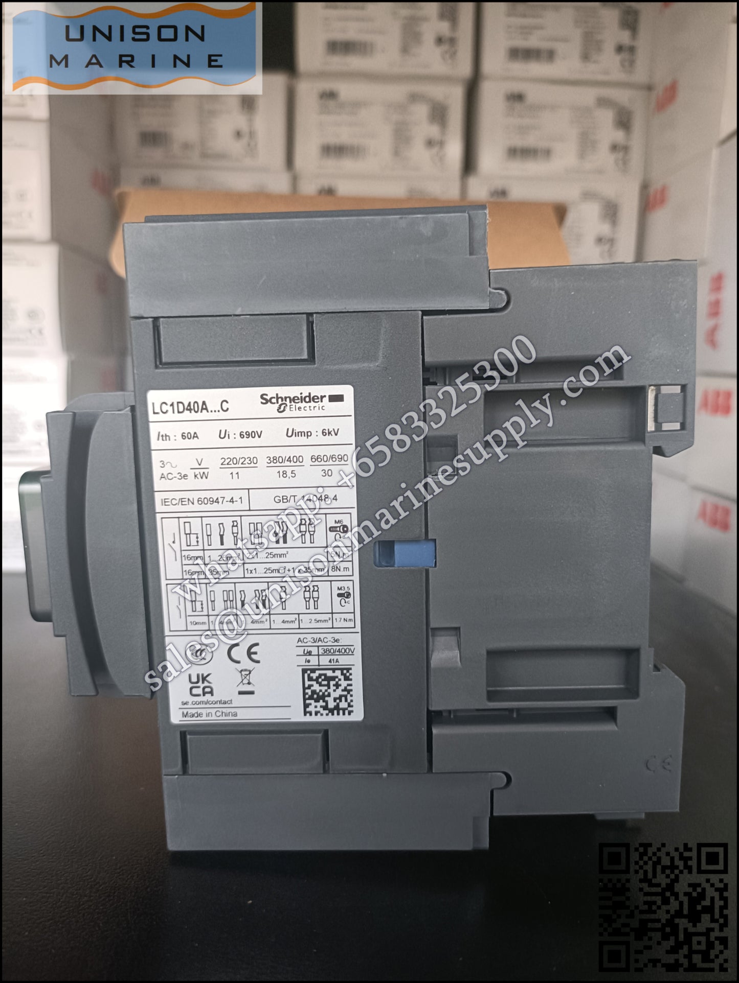 Schneider TeSys Deca Contactors : LC1D40AM7C
