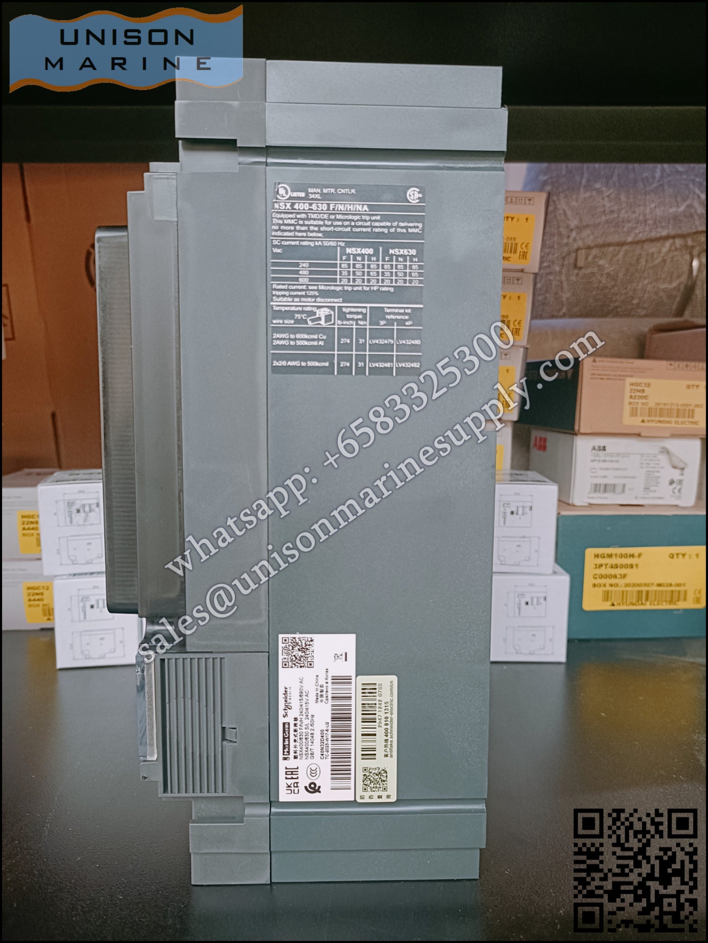 Schneider Electric circuit breaker - ComPacT NSX400N, 50 kA (415 VAC), MicroLogic 2.3 400A, 3P3D