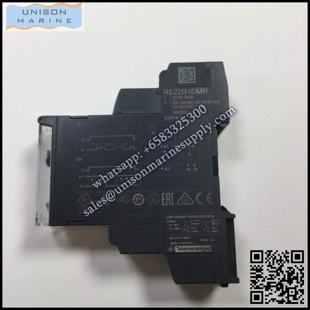 Schneider Harmony Timer Relays: RE22R1DMR, 0.05s..300h - 24..240VAC/DC