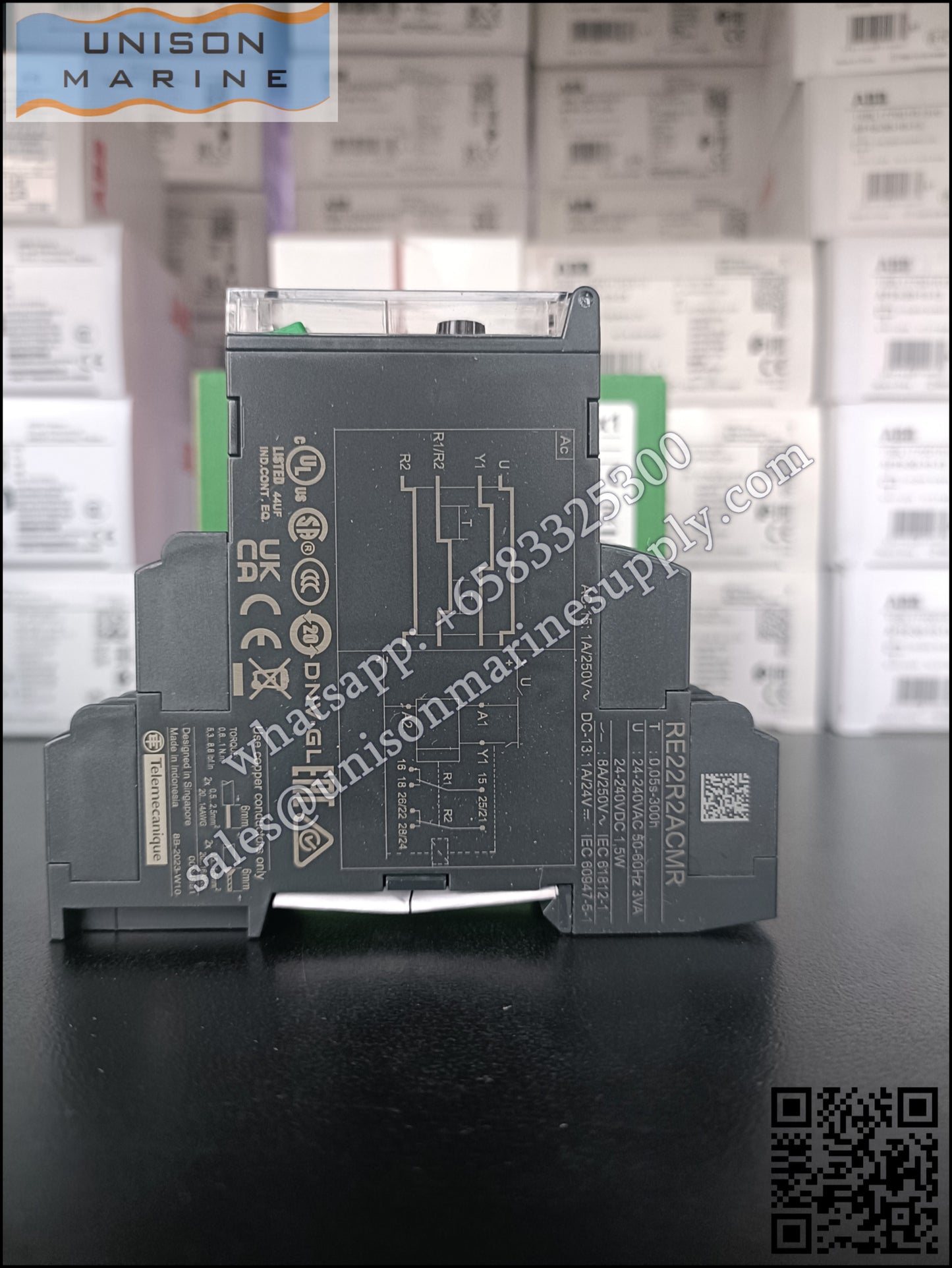 Schneider Harmony Timer Relays: RE22R2ACMR,On and Off-delay timing relay,24~240V