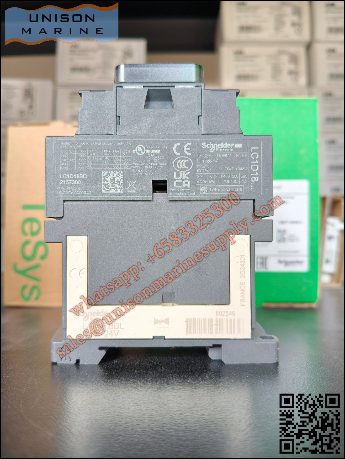 Schneider TeSys Deca Contactors : LC1D18BD