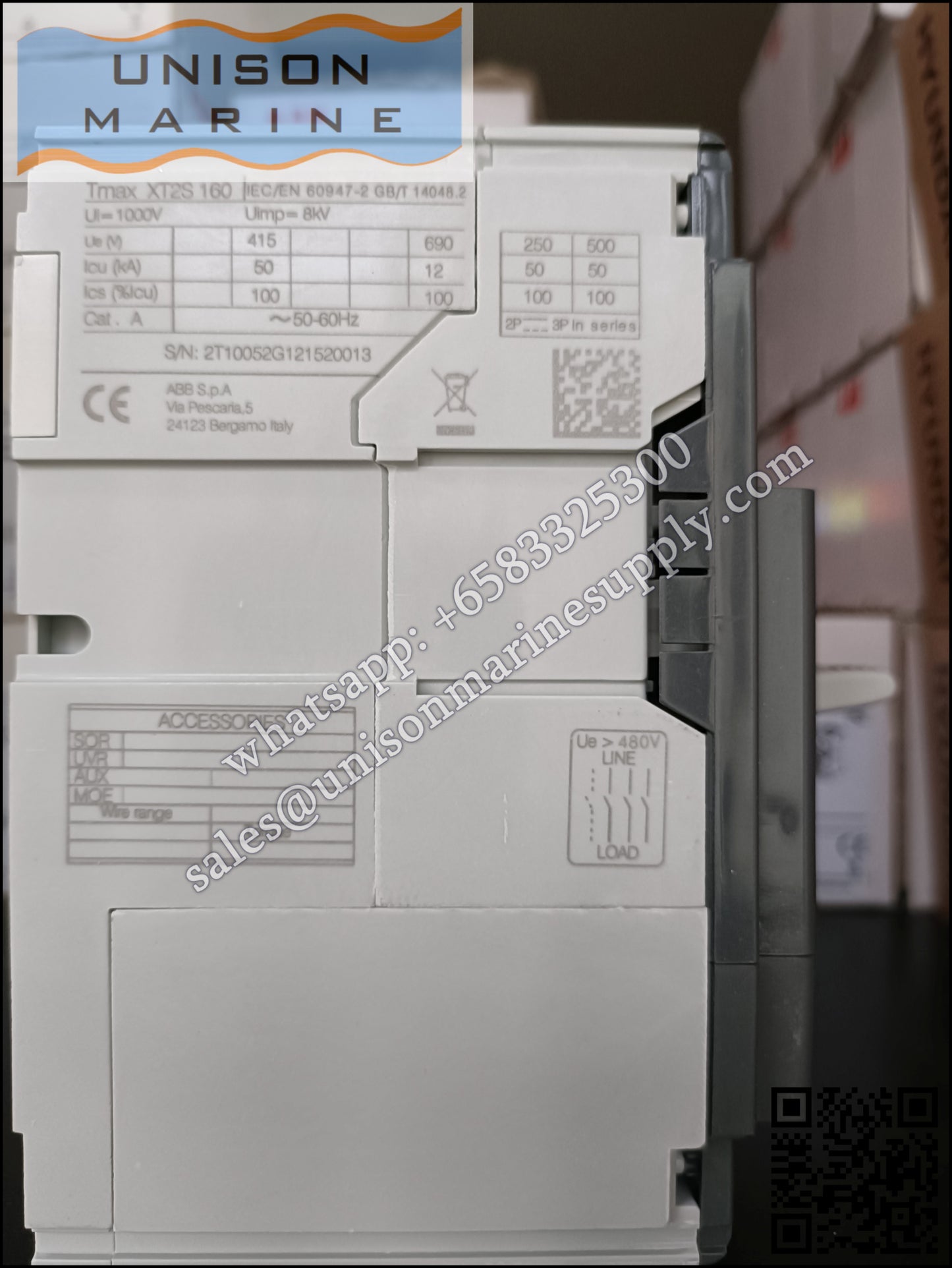 ABB SACE Tmax XT Circuit Breakers: XT2S 160 TMD 32-320 3p F F, 1SDA067553R1