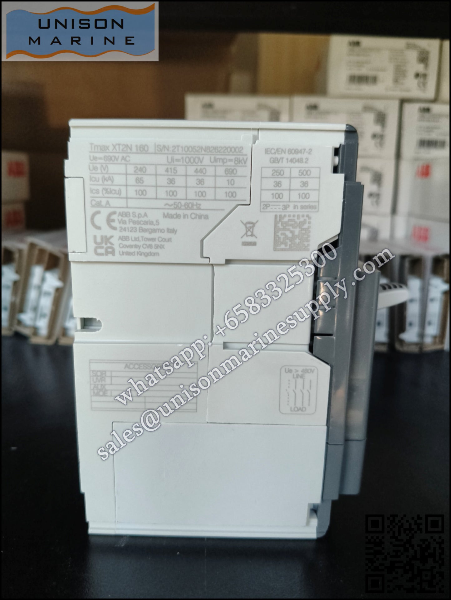 ABB SACE Tmax XT Circuit Breakers: XT2N 160 Ekip C Dip LSI In100A 3pFF,1SDA067070R1