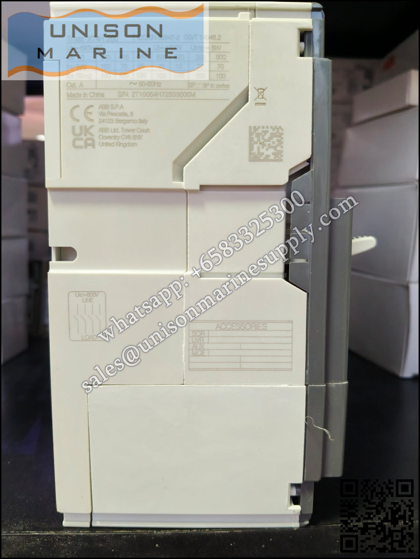 ABB SACE Tmax XT Circuit Breakers: XT4H 250 Ekip Dip LS/I In=250A 3p F F, 1SDA068515R1