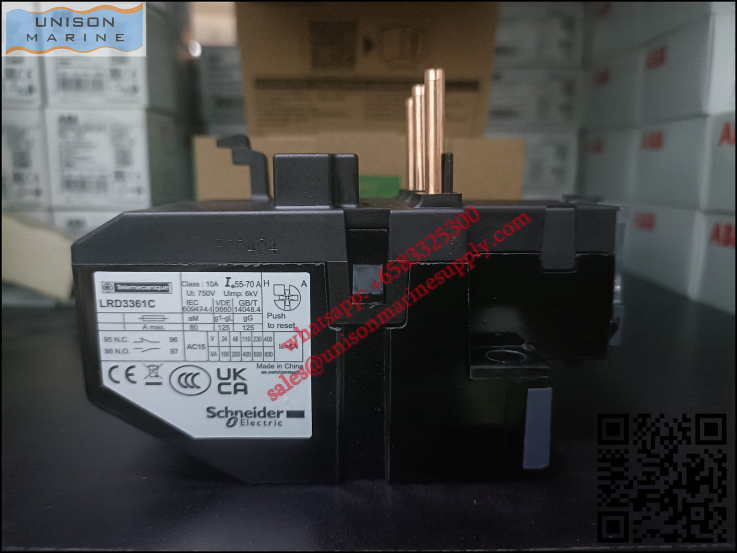Schneider TeSys Deca Thermal overload relay: LRD3361C, 55 to 70A