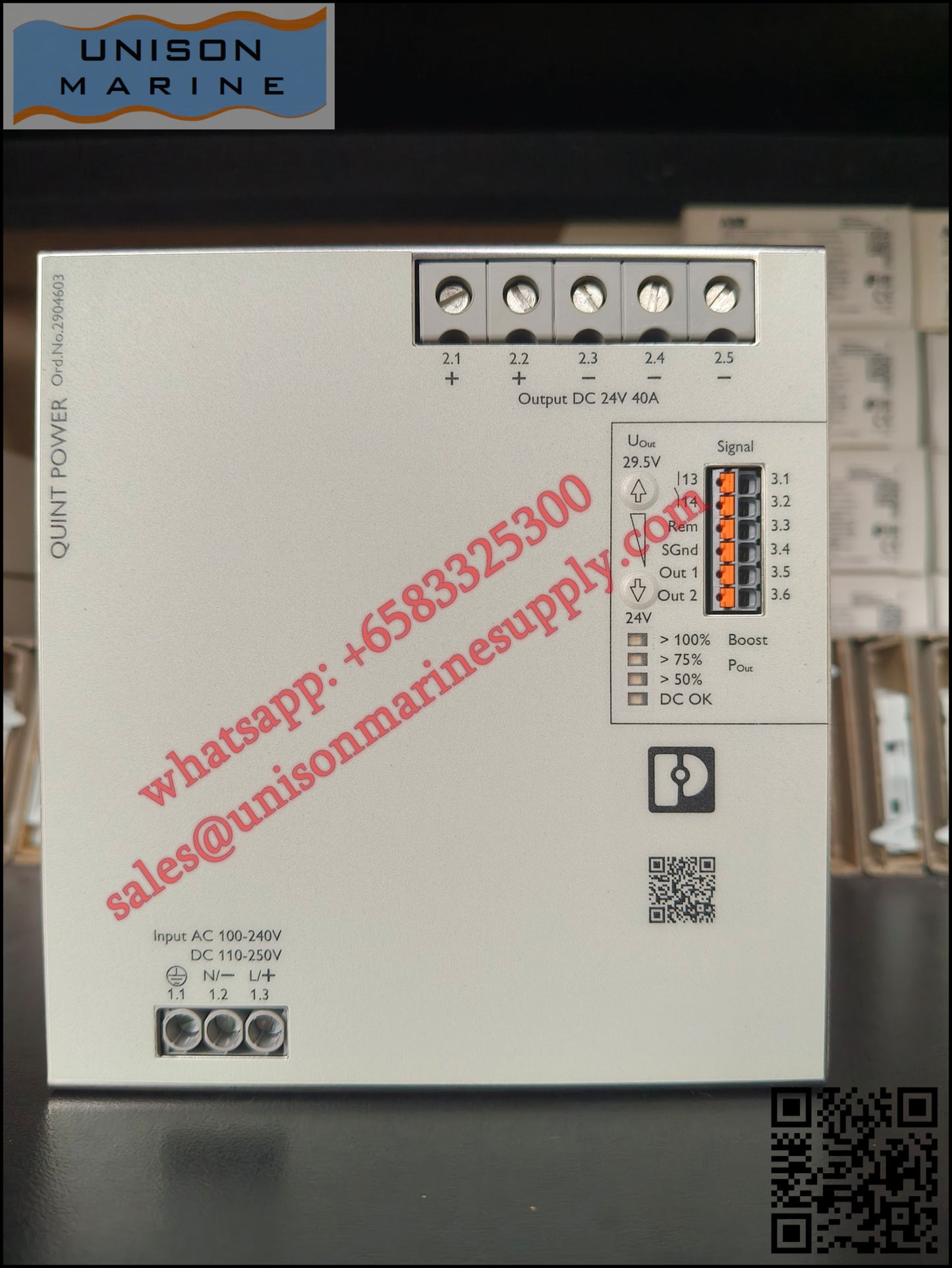 Phoenix Contact DIN Rail Power Supply：QUINT4-PS/1AC/24DC/40,2904603
