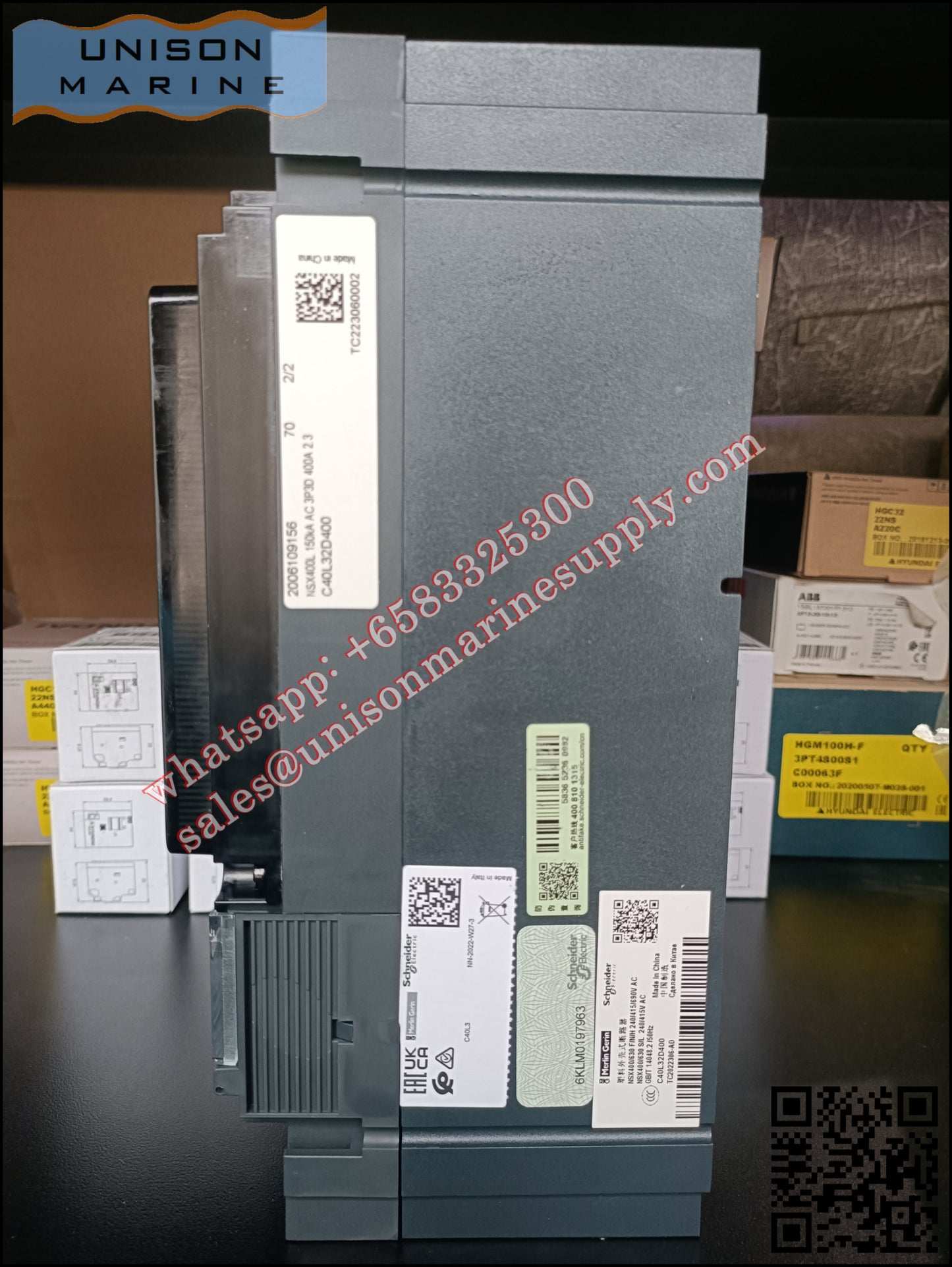 Schneider Electric circuit breaker  NSX400L 150kA AC 3P3D 400A Mic2.3, C40L32D400