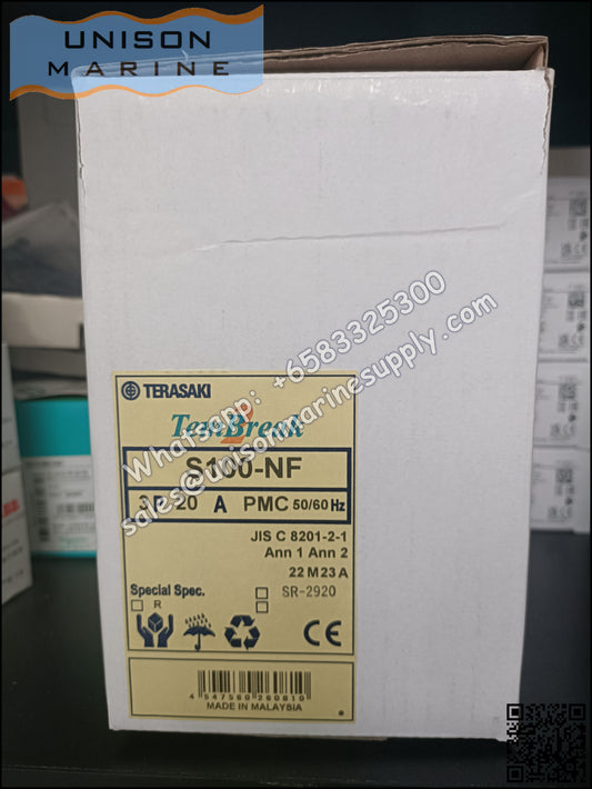 TRASAKI Marine Circuit Breaker (MCCB): S100-NF 20A 3P Fixed / Plug-in Type