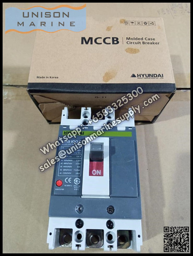 Hyundai Marine Circuit Breaker (MCCB) - UAB100C 3P Fixed / Plug-in Type
