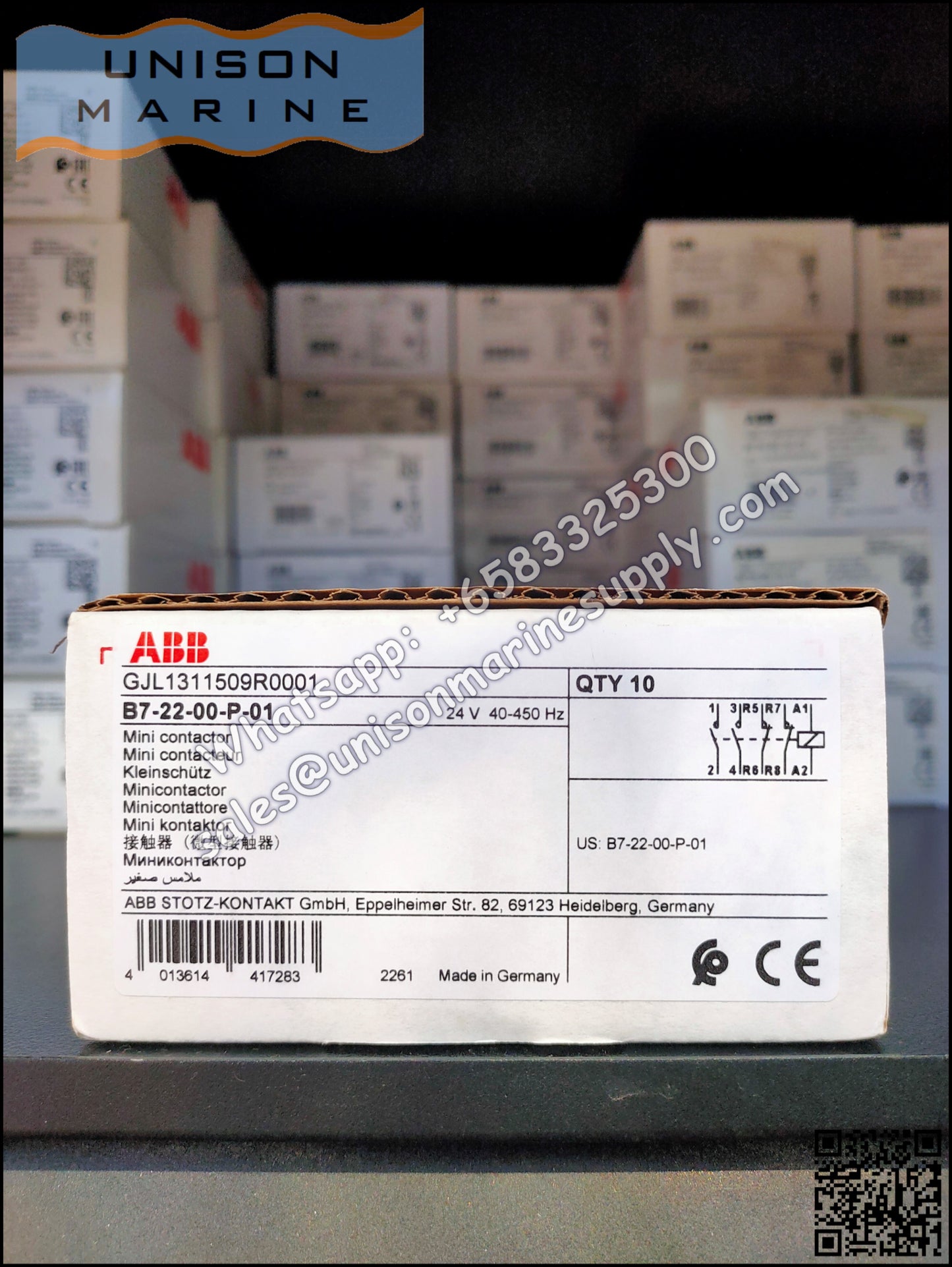 ABB B6, B7 series mini contactors: B7-22-00-P / 01 GJL1311509R0001