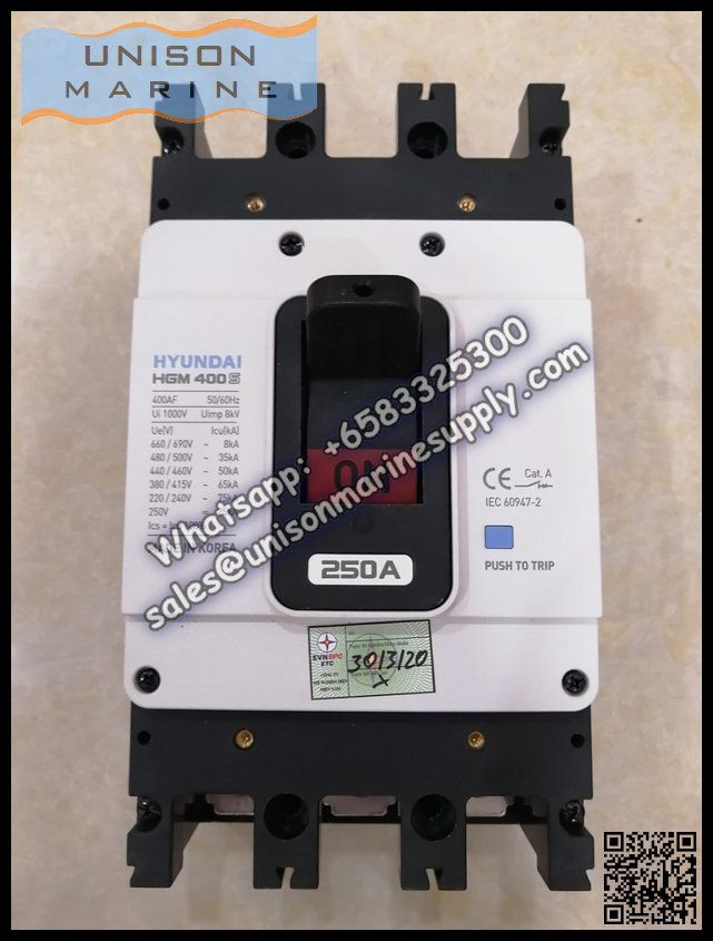 Hyundai Marine Circuit Breaker (MCCB) - HGM400S 3P Fixed / Plug-in Type