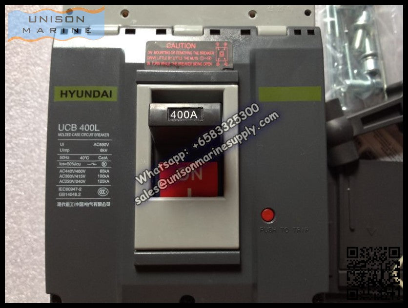 Hyundai Marine Circuit Breaker (MCCB) - UCB400L 3P Fixed / Plug-in Type