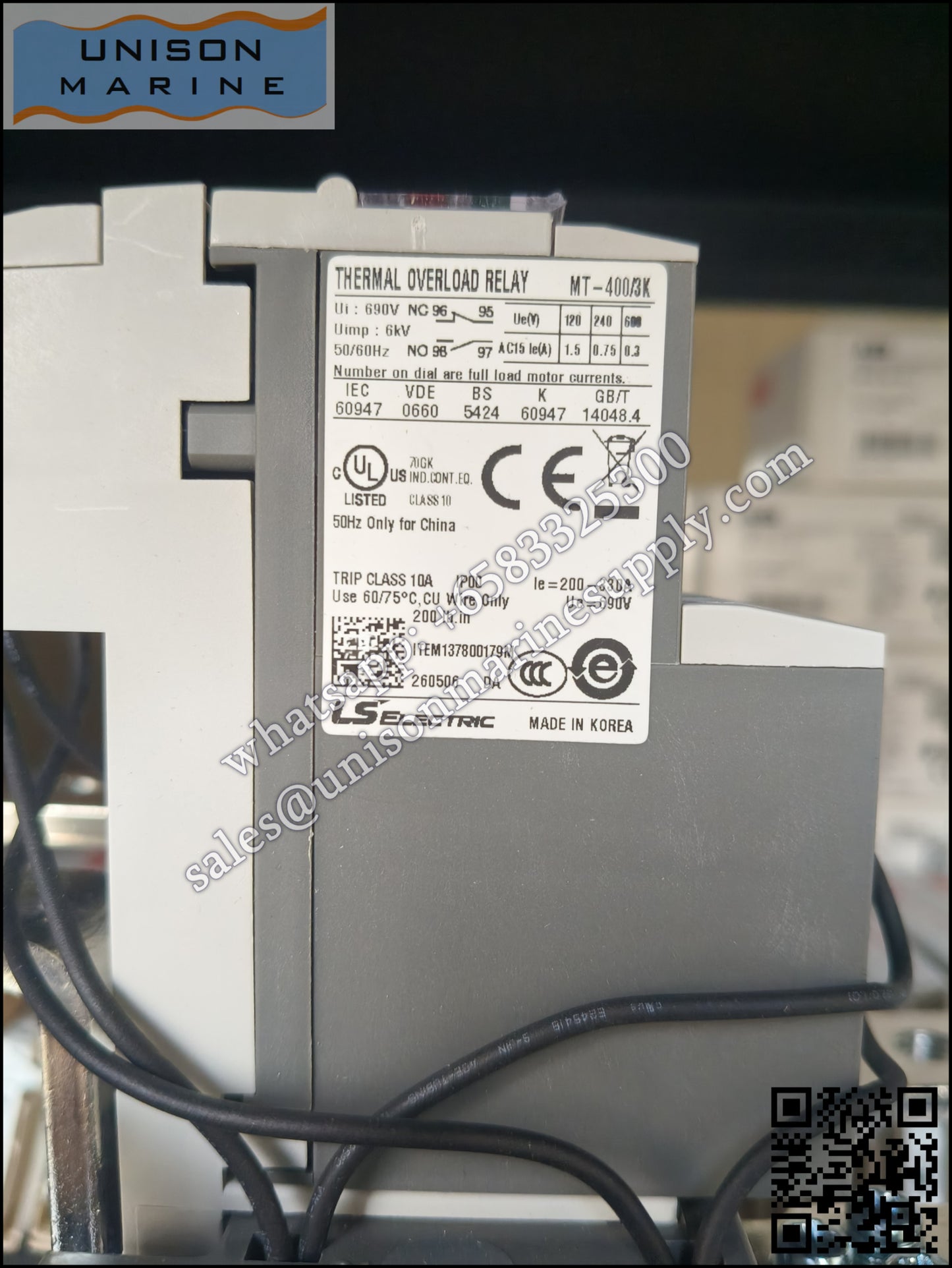 LS ELECTRIC - Thermal overload relay MT-400/3H