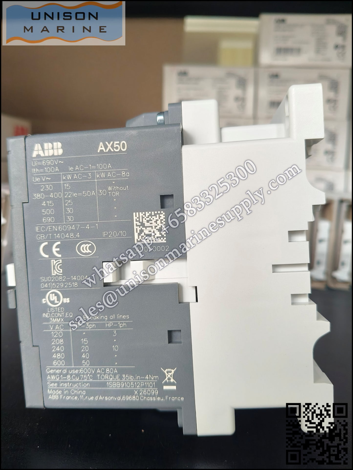 ABB Magnetic Contactors AX Series : AX50-30-00-88,1SBL351074R8800