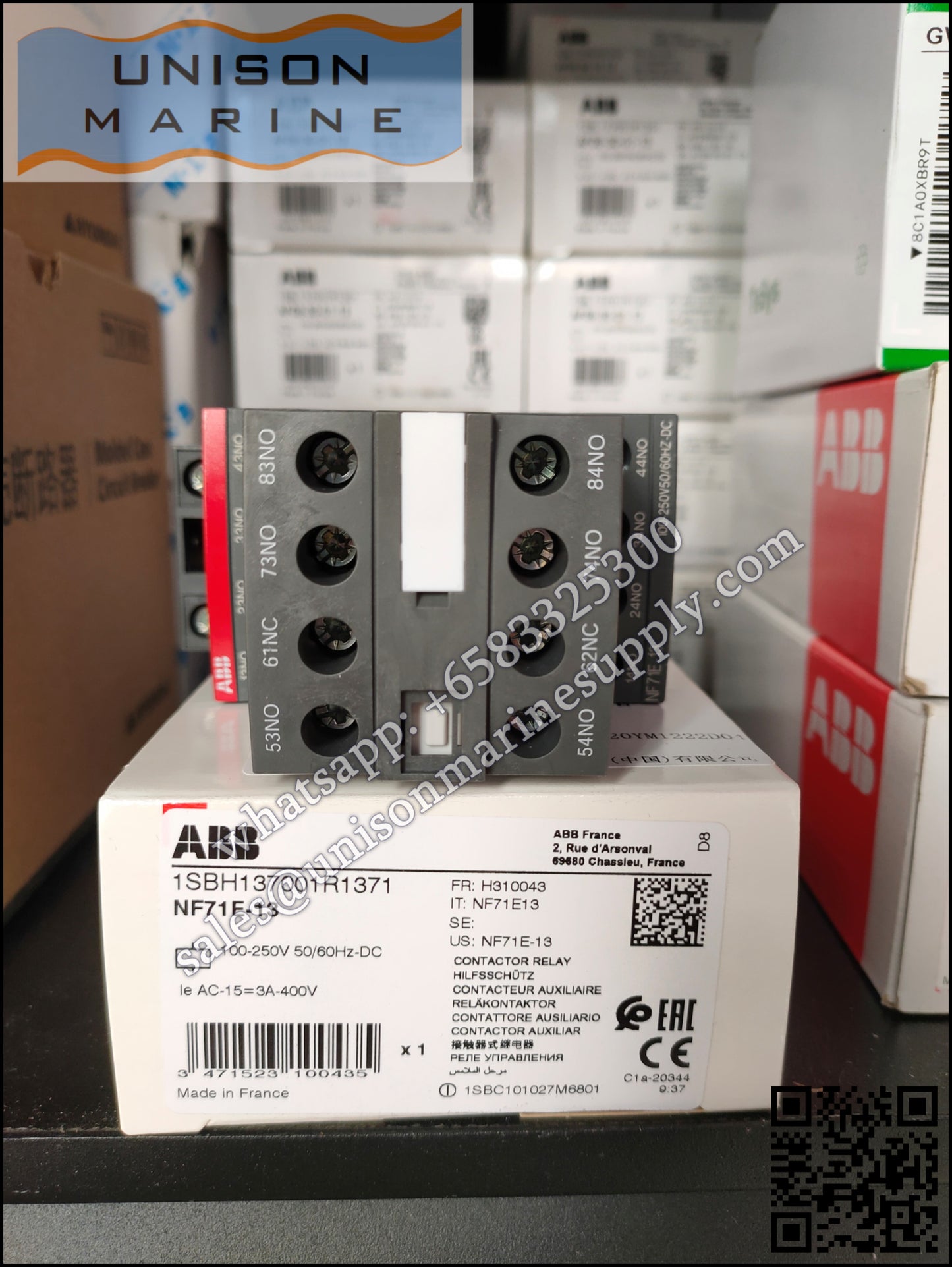 ABB Magnetic Contactors Relay :   NF71E-13 100-250V50/60HZ-DC, 1SBH137001R1371