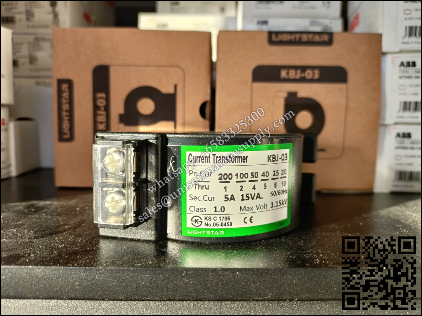 LIGHTSTAR Current Transformer KBJ-03 Class 1.0 250/5A 15VA