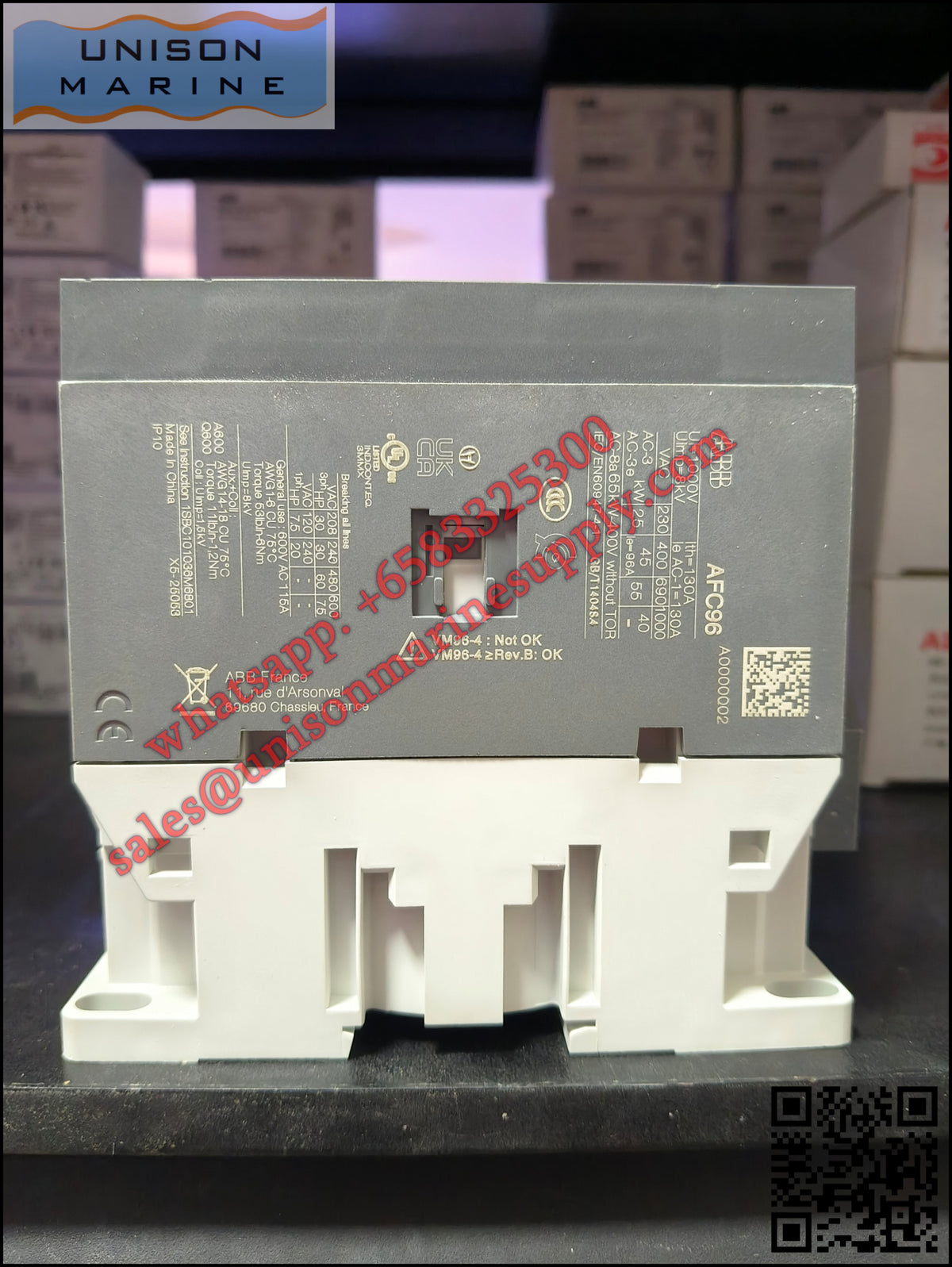 ABB Magnetic Contactors AF Series : AFC96-30-11-86*400-415V50Hz/415-440V60Hz,1SBL401001R8611