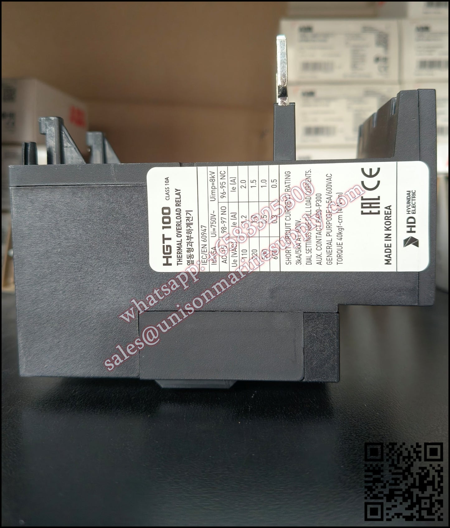 Hyundai Marine Thermal Overload Relay (TOR)-HGT100H A0100S