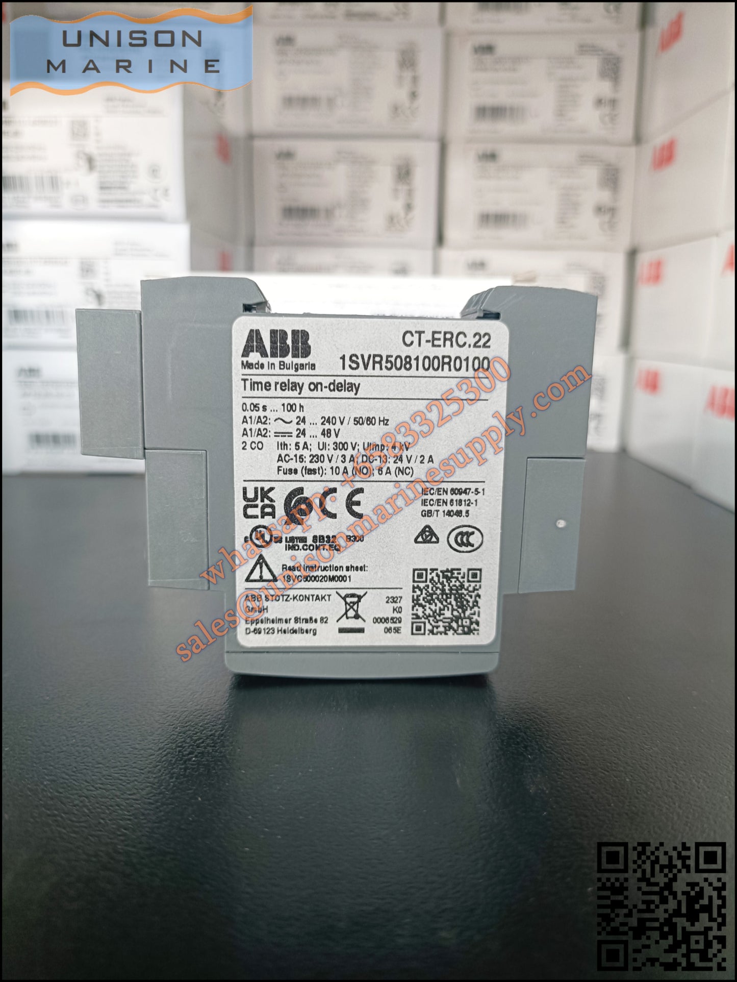 ABB Electronic Time Relay CT-ERC.22S, 1SVR508100R0100