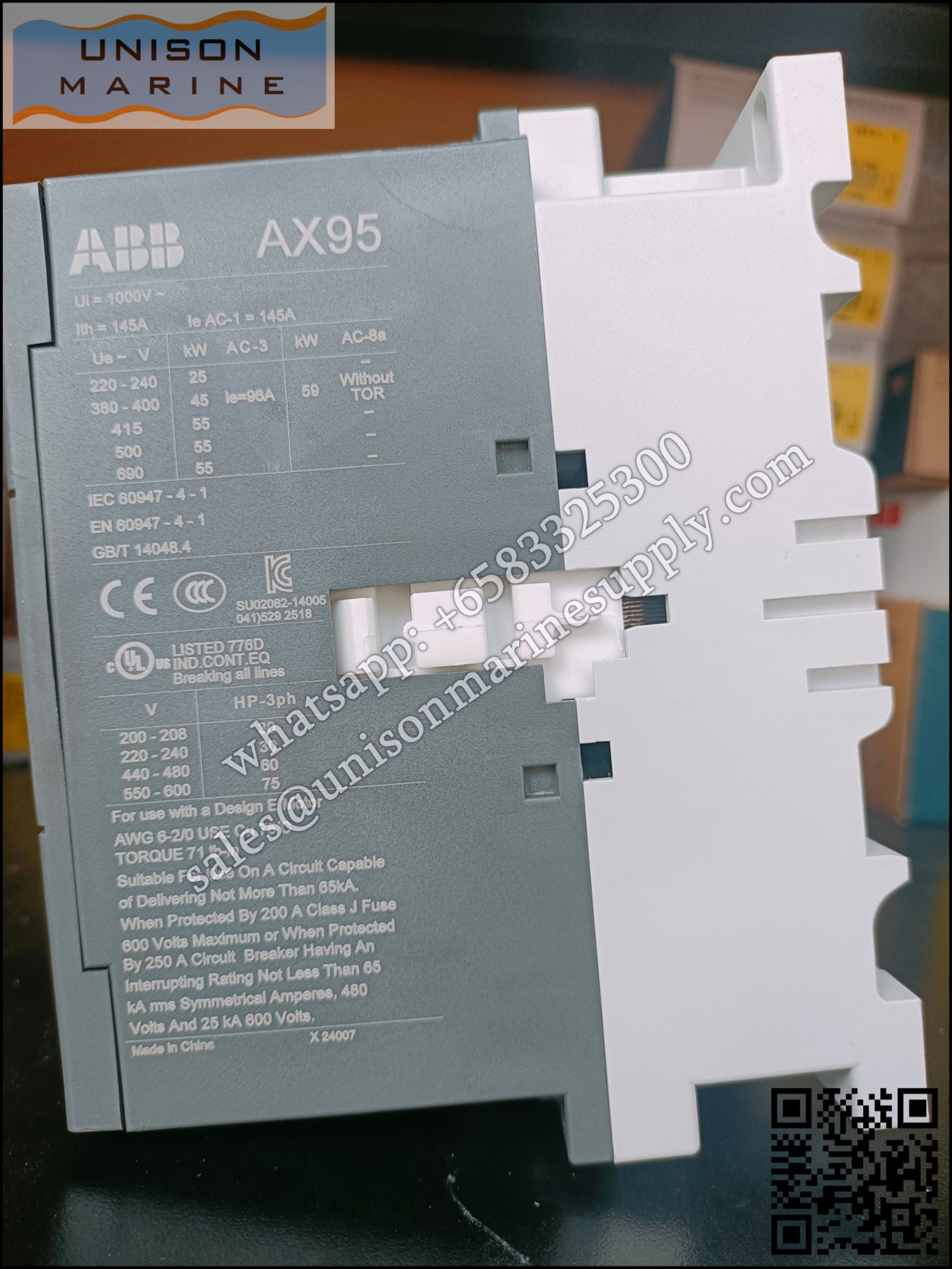 ABB Magnetic Contactors AX Series : AX95-30-11-80,1SFL431074R8011