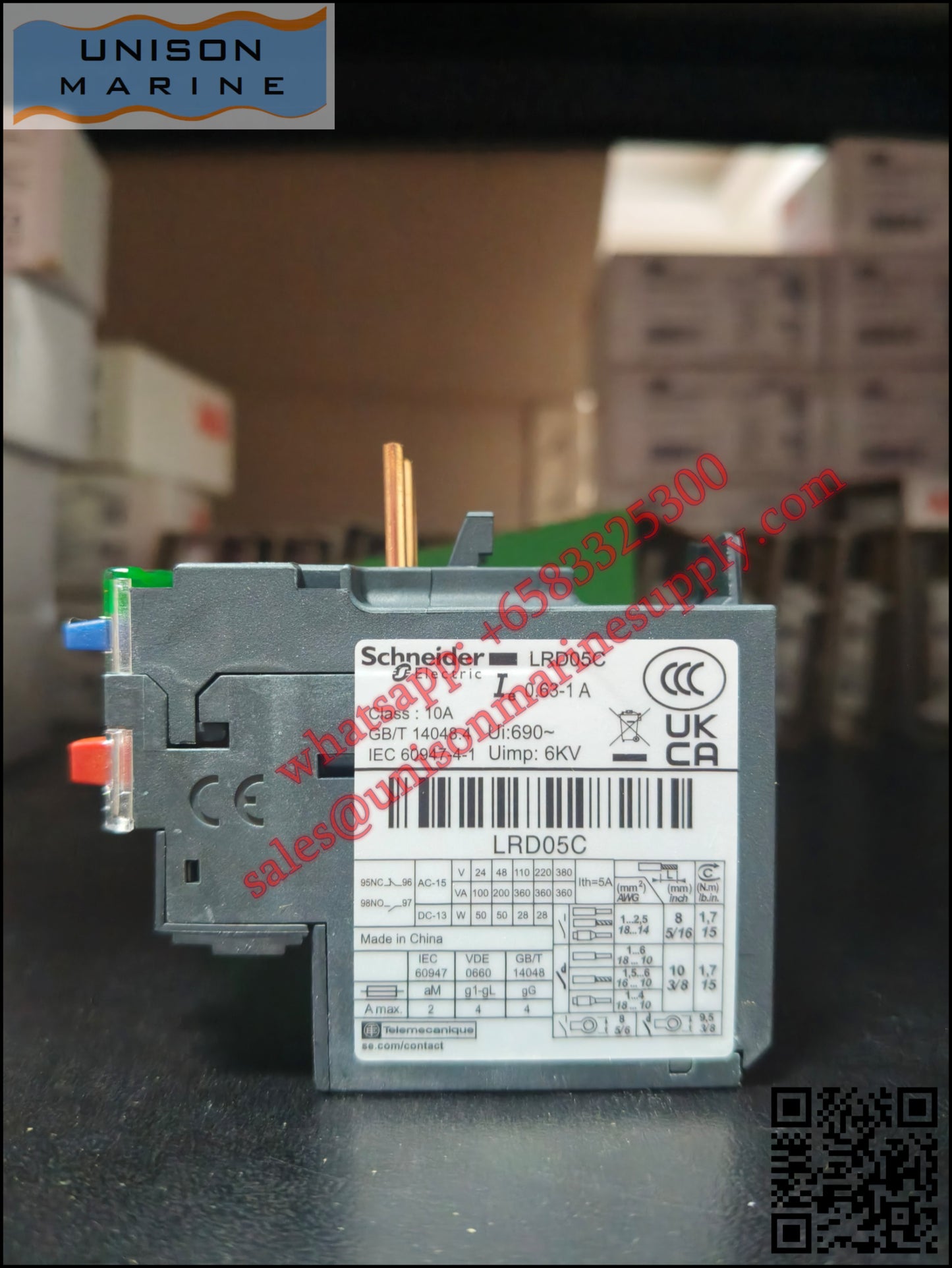 Schneider TeSys Deca Thermal overload relay: LRD05C, 0.63 to 1A