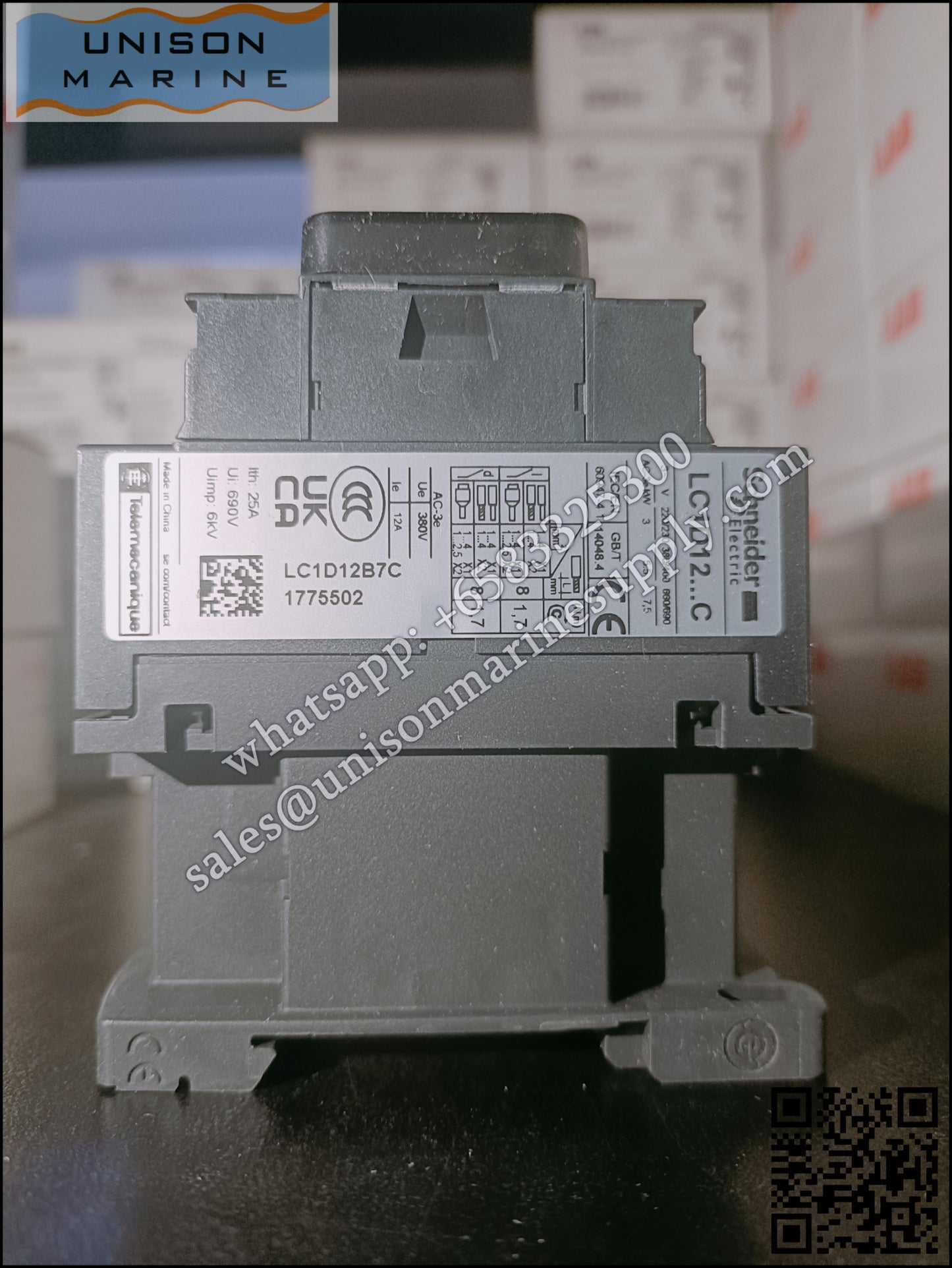 Schneider TeSys Deca Contactors : LC1D12B7C