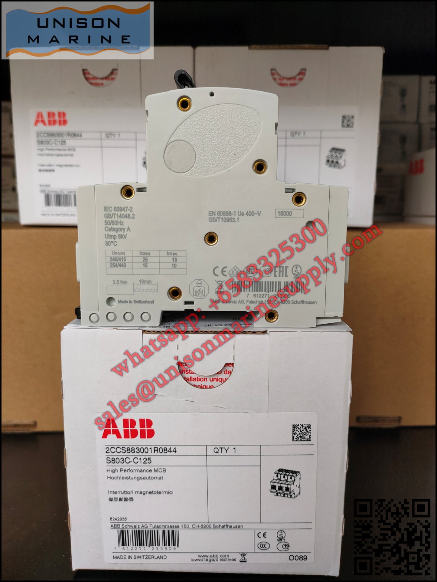 ABB High Performance MCB: S803C-C125, 2CCS883001R0844