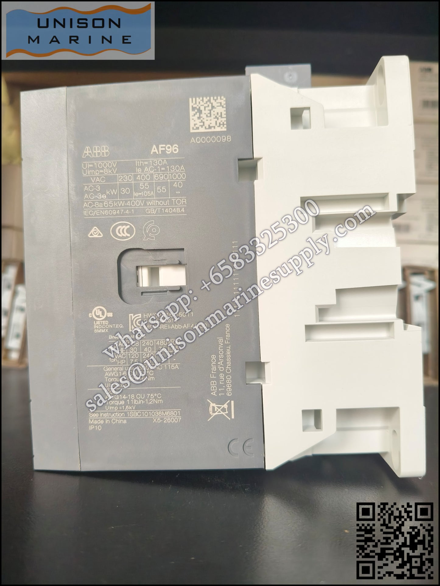 ABB Magnetic Contactors AF Series : AF96-30-00-13 100-250V50/60HZ-DC,1SBL407001R1300