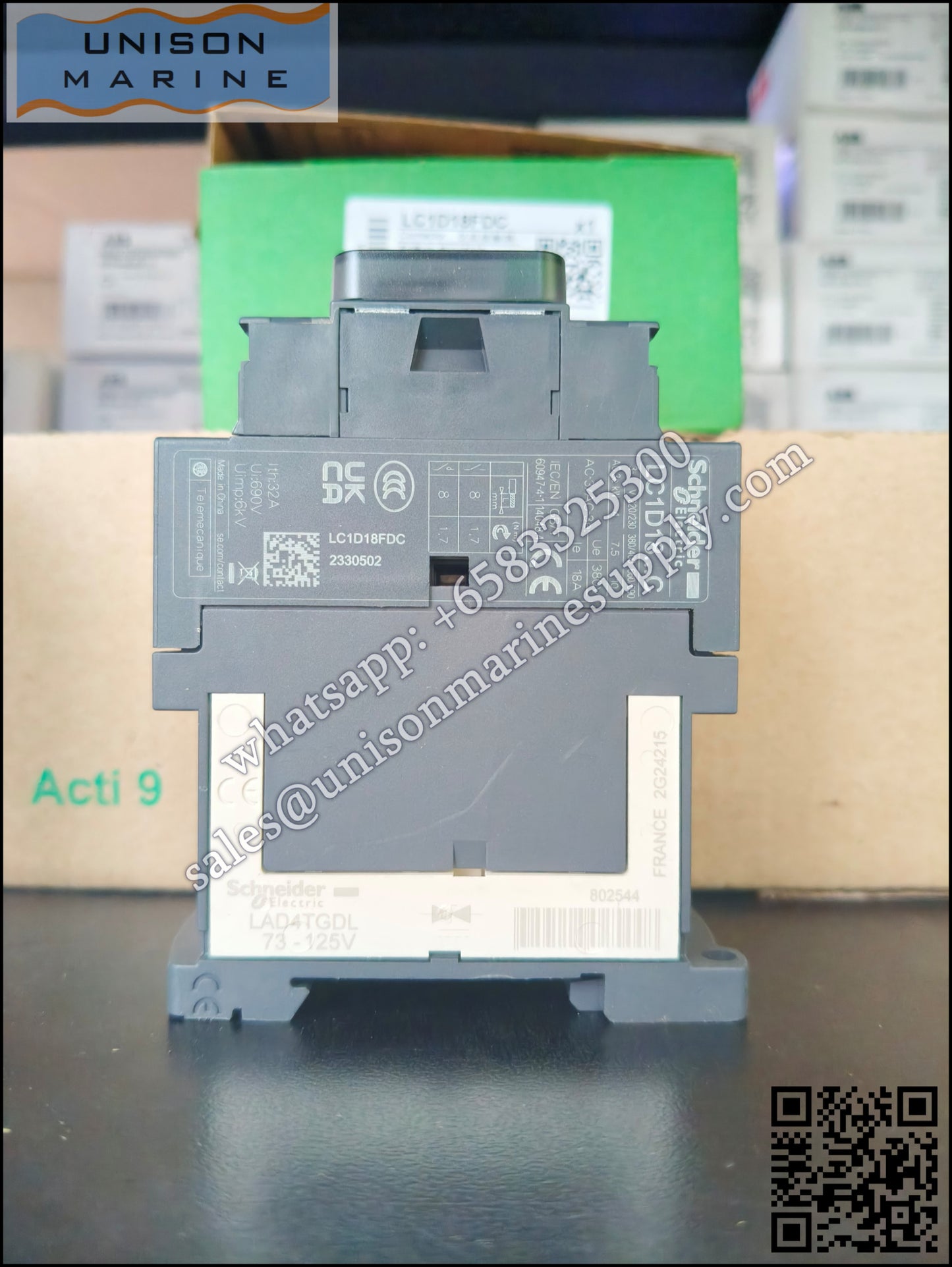 Schneider TeSys Deca Contactors : LC1D18FD7C