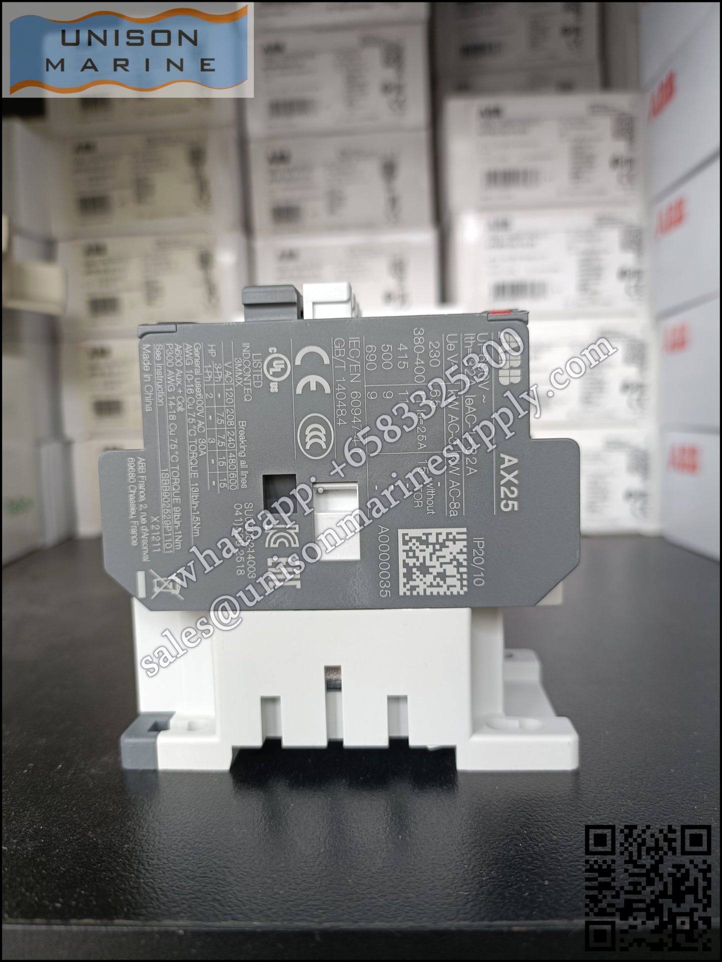 ABB Magnetic Contactors AX Series : AX25-30-10-86*400-415V50Hz/415-440V60Hz,1SBL931074R8610