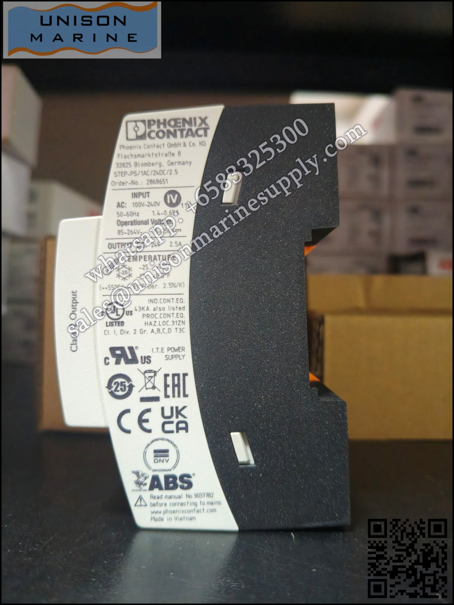 Phoenix Contact DIN Rail Power Supply：STEP-PS/ 1AC/24DC/2.5,2868651