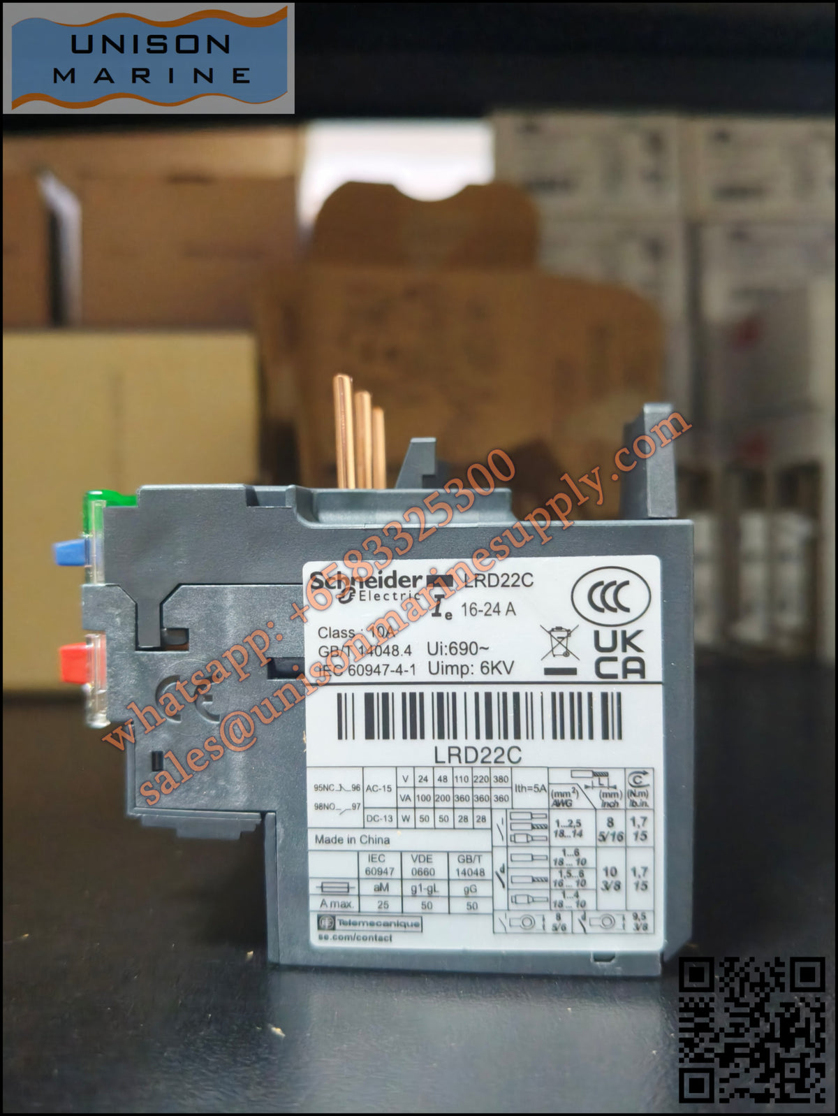 Schneider TeSys Deca Thermal overload relay: LRD22C, 16 to 24A