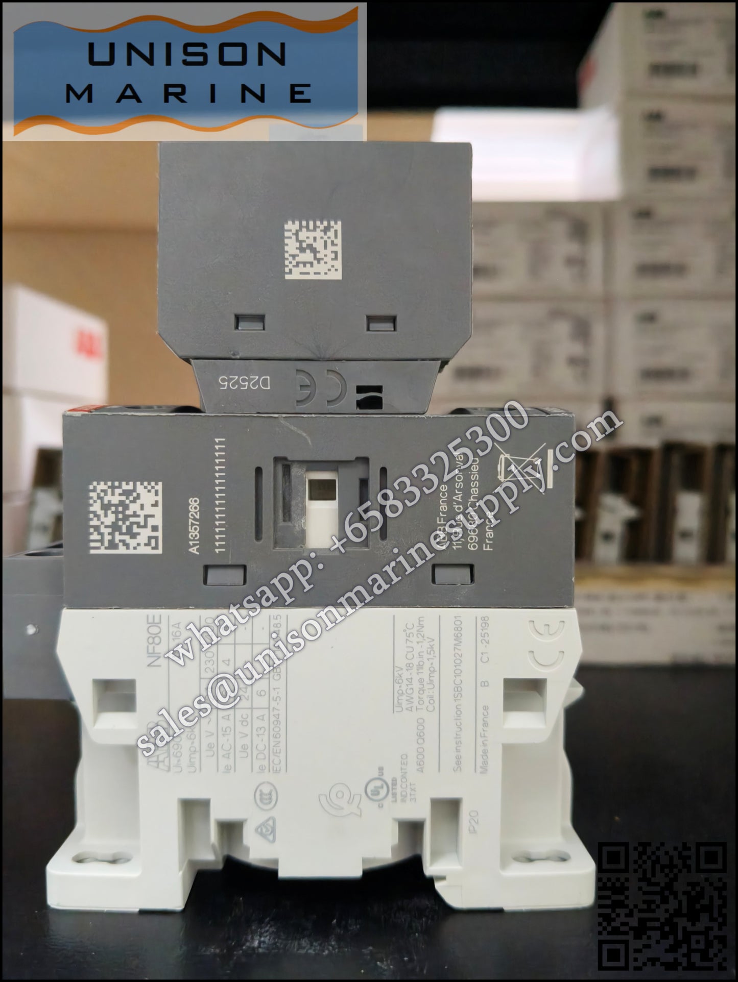 ABB Magnetic Contactors Relay :   NF80E-13 100-250V50/60HZ-DC, 1SBH137001R1380