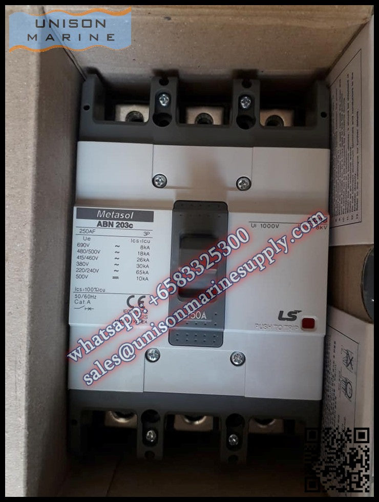 LS Metasol marine circuit breaker- ABN203C 3P 150A Fixed / Plug-in Type