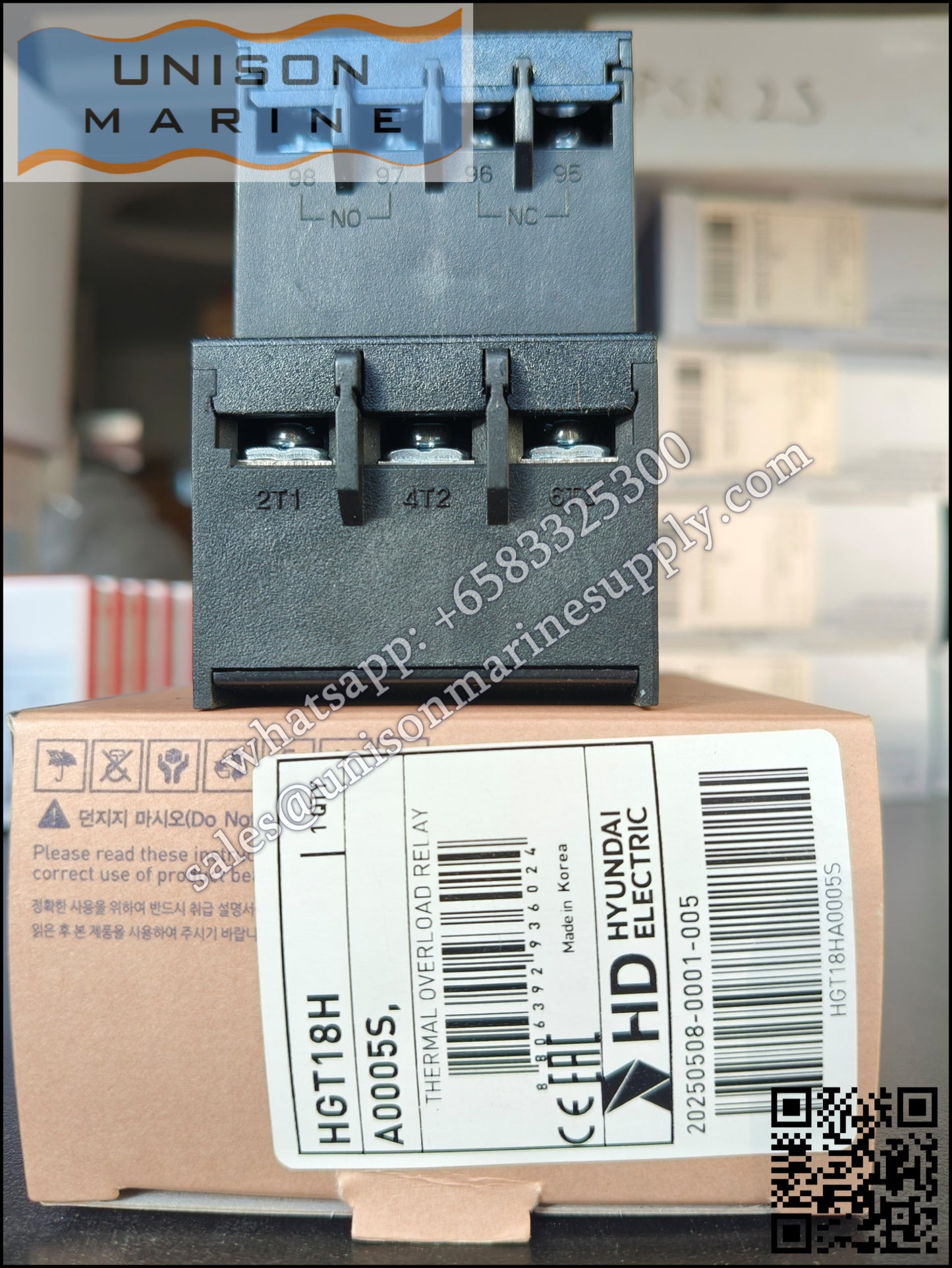 Hyundai Marine Thermal Overload Relay (TOR): HGT18H A0005S