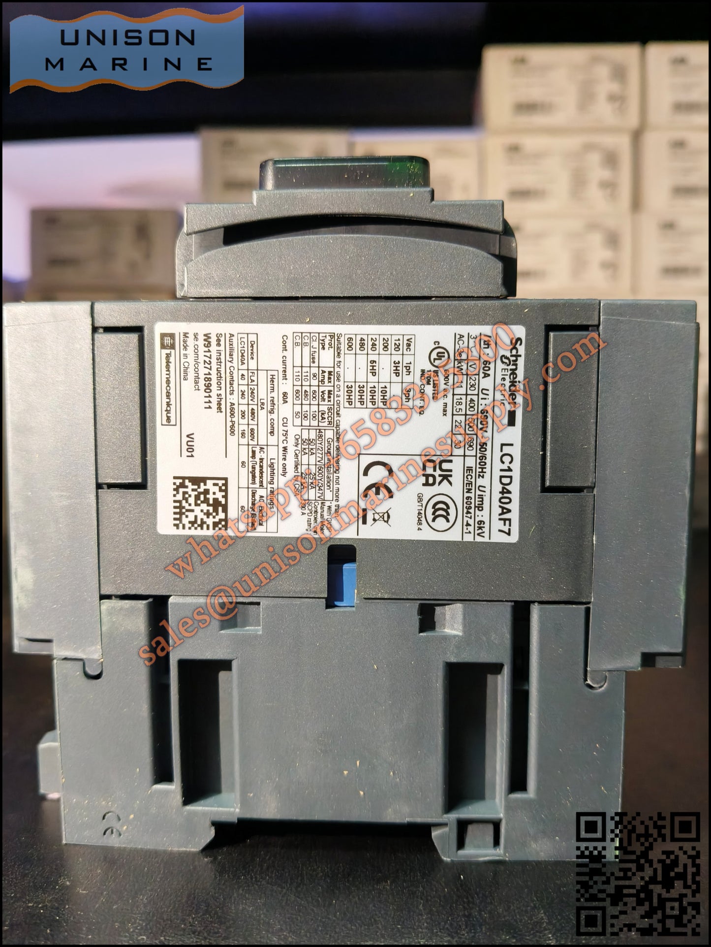Schneider TeSys Deca Contactors : LC1D40AF7