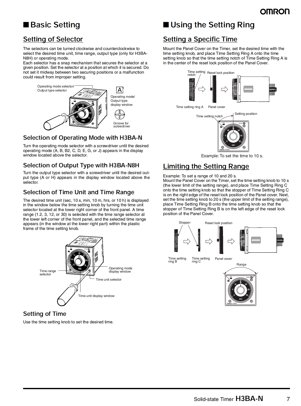 Omron Solid-state Timer: H3CR-A8E, 1.2s to 300h/100 to 240VAC