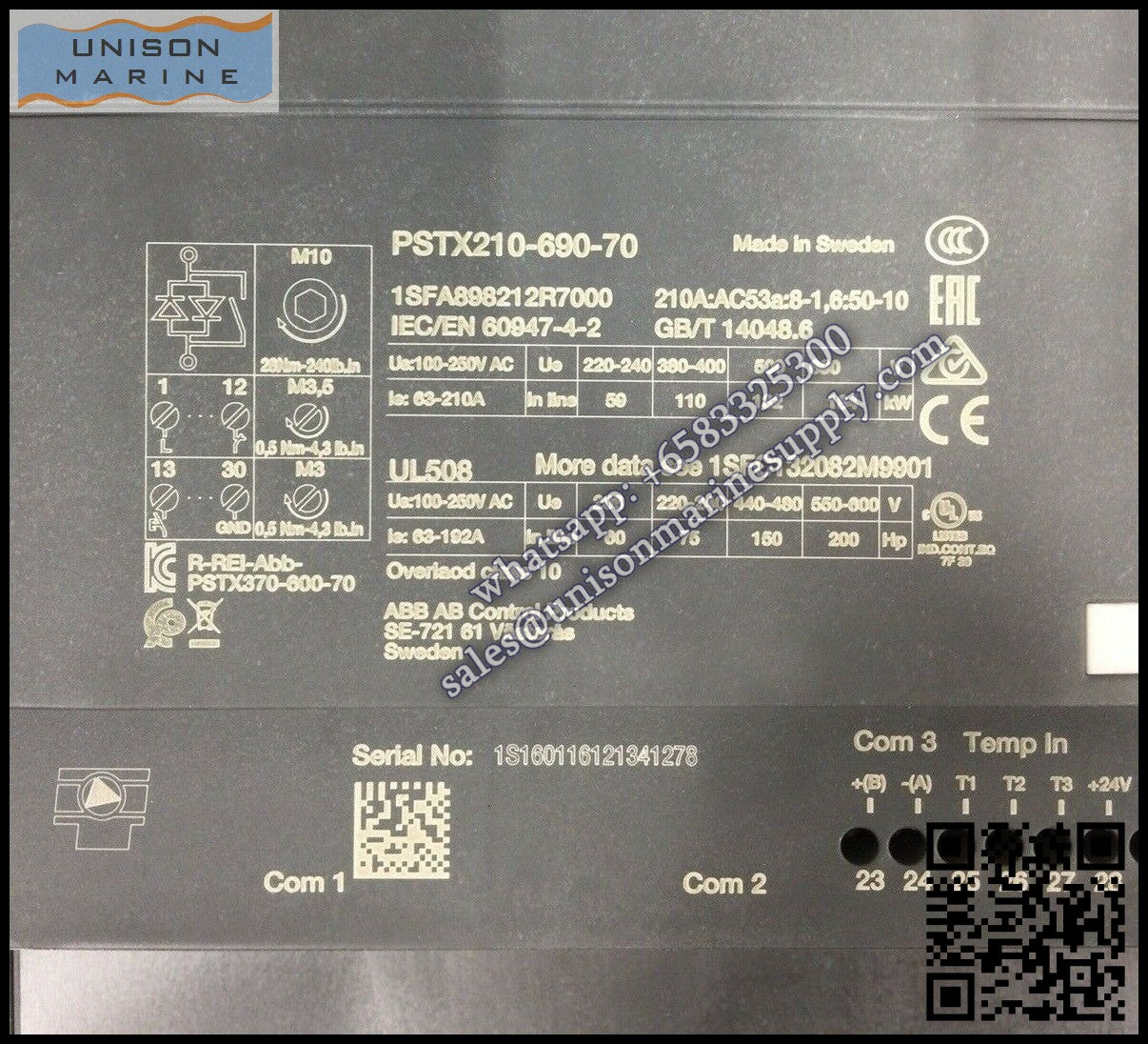 ABB Softstarter PSTX210-690-70, 1SFA898212R7000
