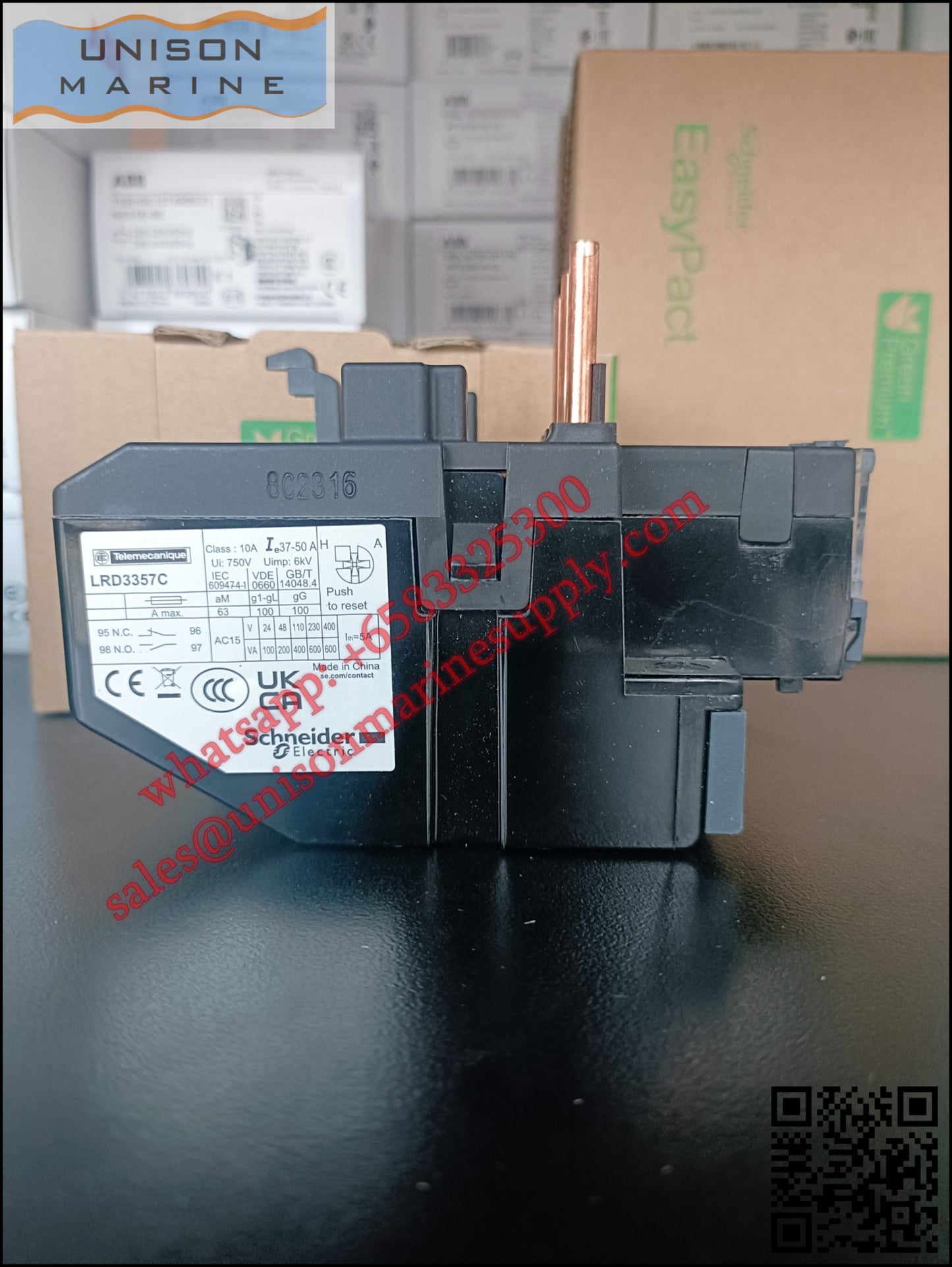 Schneider TeSys Deca Thermal overload relay: LRD3357C, 37 to 50A