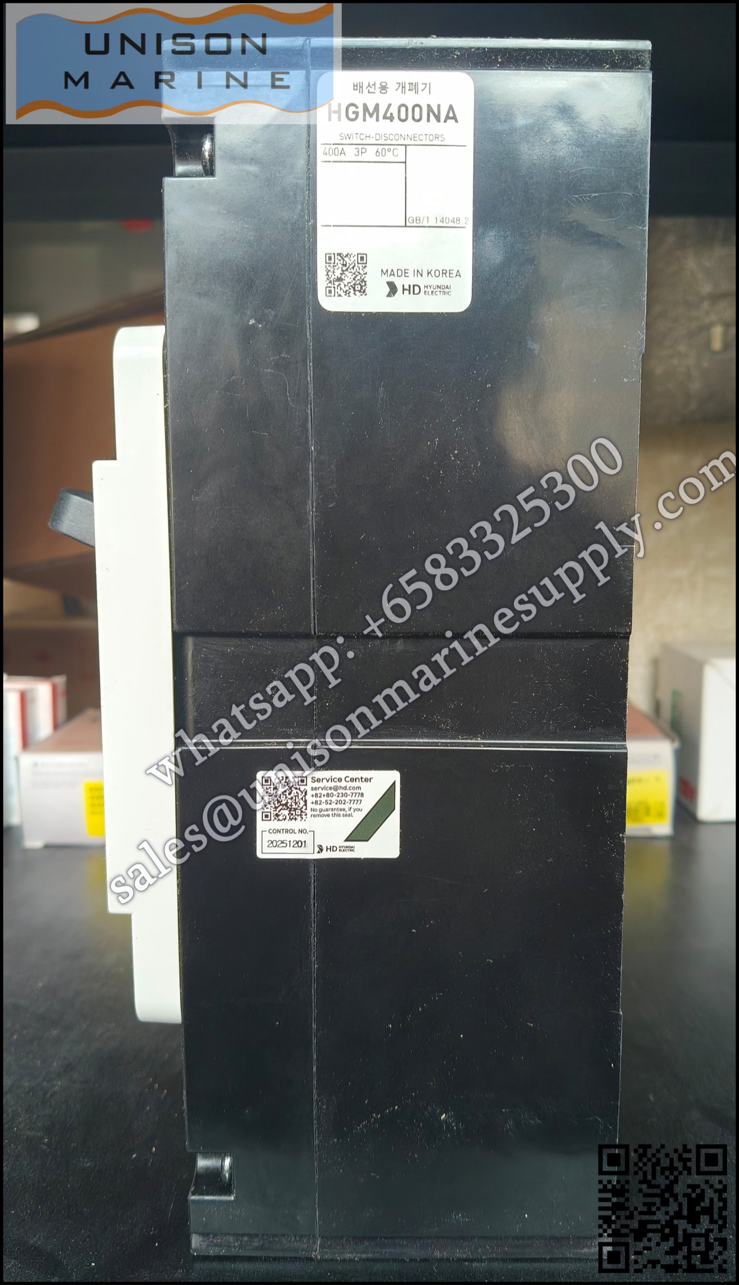Hyundai Marine Circuit Breaker (MCCB) - HGM400NA 3P fixed type