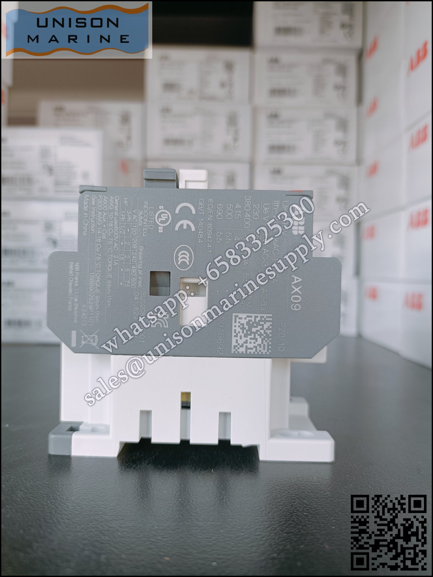 ABB Magnetic Contactors AX Series : AX09-30-10-80*220-230V 50Hz/230-240V60Hz,1SBL901074R8010