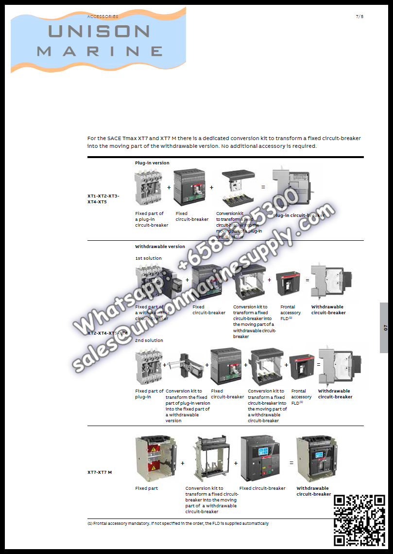 ABB Circuit Breaker(MCCB) :  T5N400 TMA400/2000-4000 FF 3P