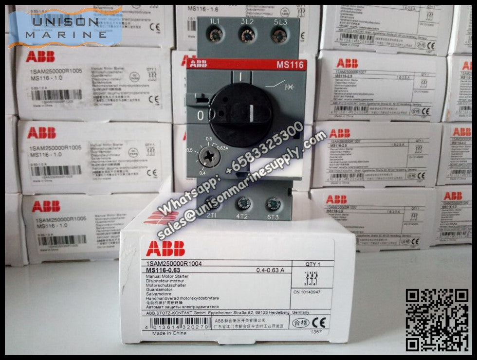 ABB Manual Motor Starter MS116-0.63 1SAM250000R1004