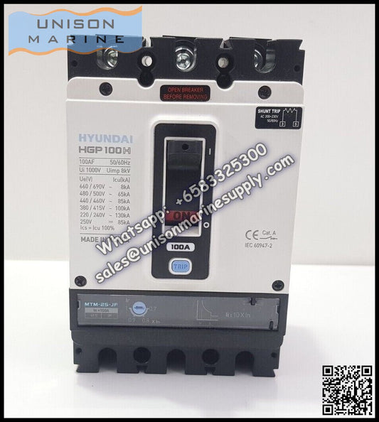 Hyundai Marine Circuit Breaker (MCCB) - HGP100H 3P Fixed / Plug-in Type