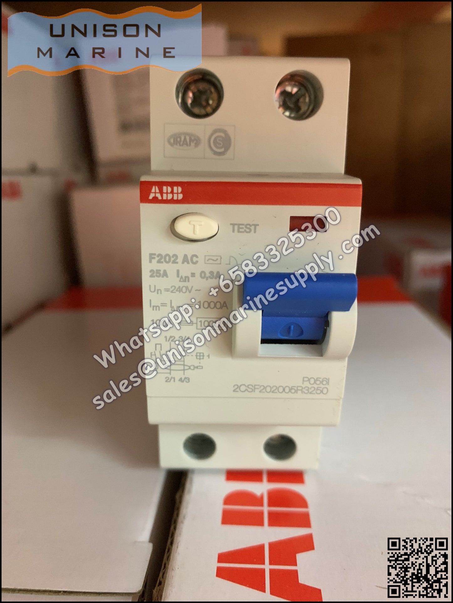 ABB Residual Current Circuit Breaker(RCCB) F202 AC-25/0.3 2CSF202001R3250