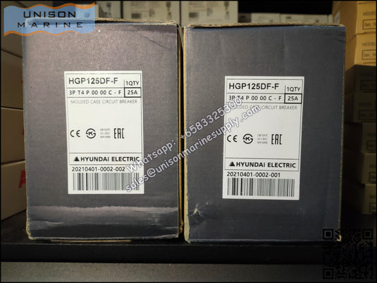 Hyundai Marine Circuit Breaker (MCCB) - HGP125DF 3P Fixed / Plug-in Type