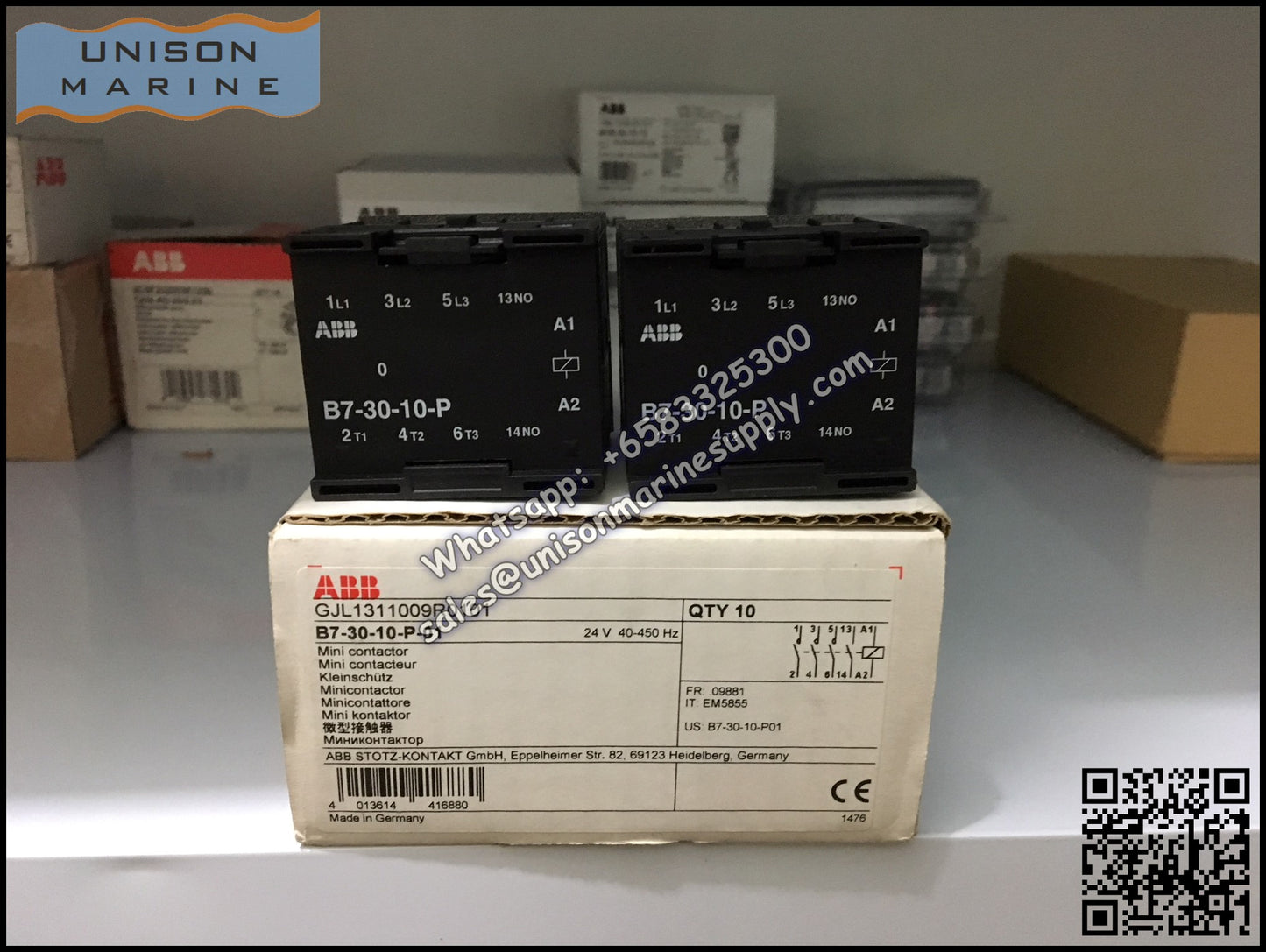 ABB B6, B7 series mini contactors: B7-30-10-P